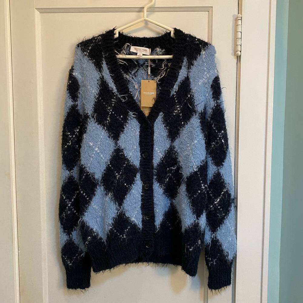NWT Michael Kors Collection Argyle Sweater